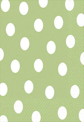Dots Luncheon Napkin Color Party Tableware, 16 Pieces, Made from Paper, Leaf Green, by Amscan